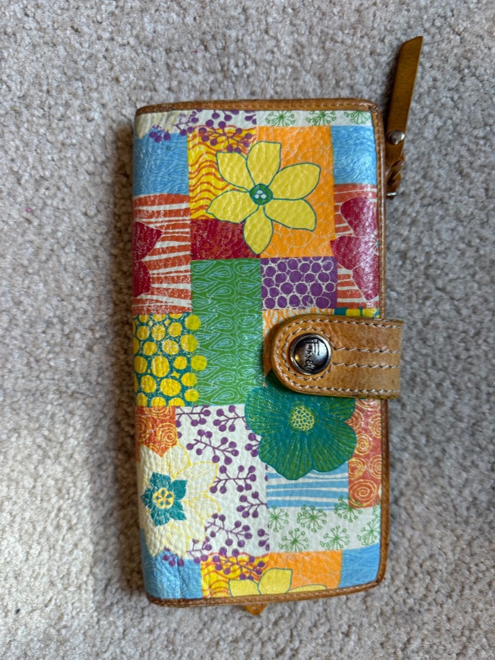 Fossil Leather multi colored wallet
